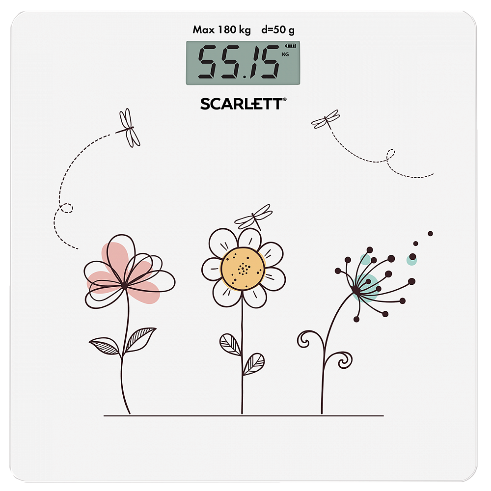 фото Весы напольные scarlett sc-bs33e025 фиолетовый, розовый, красный