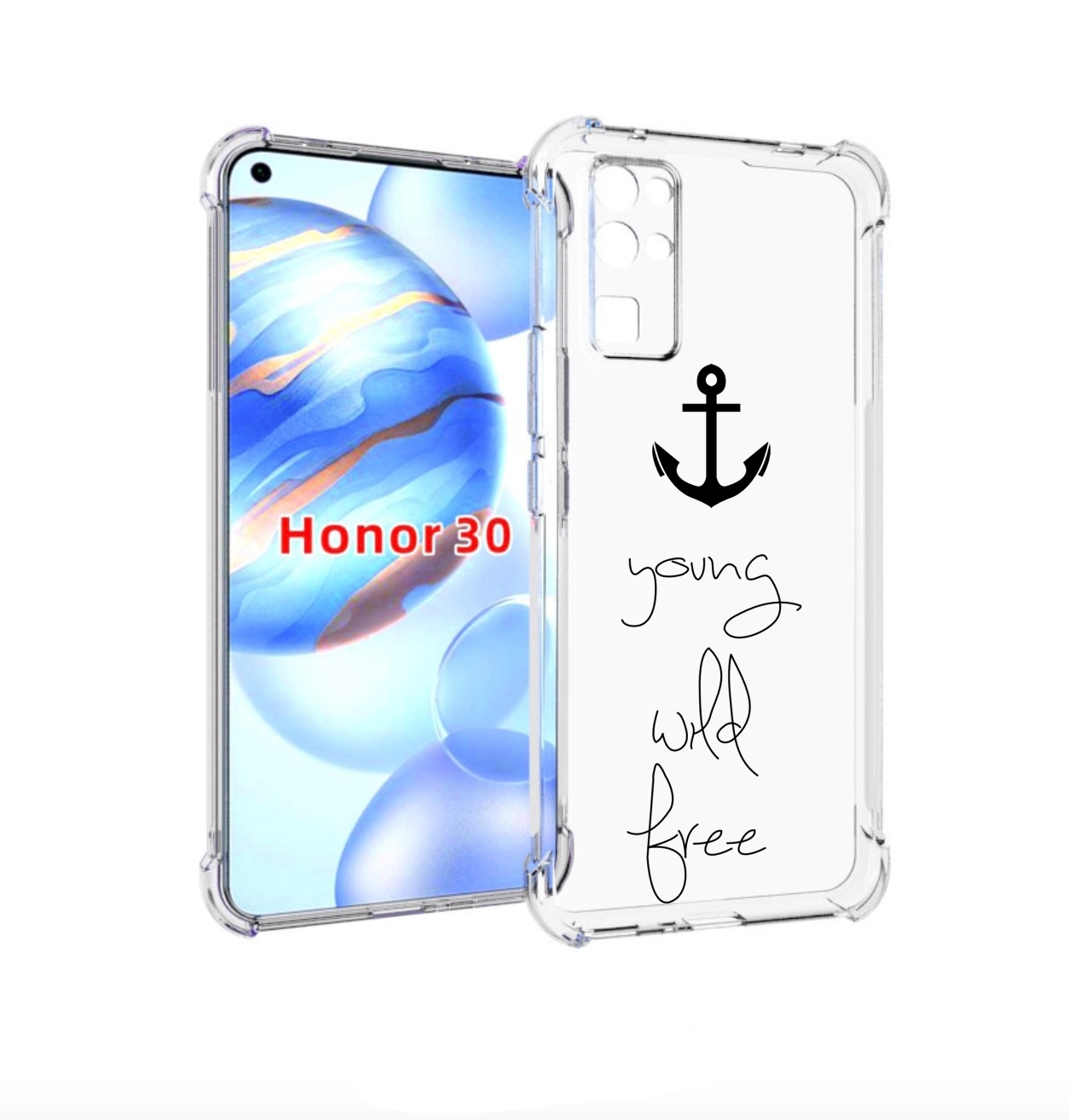 

Чехол бампер MyPads ты-будешь-свободным для Honor 30 (BMH-AN10), Прозрачный, Tocco