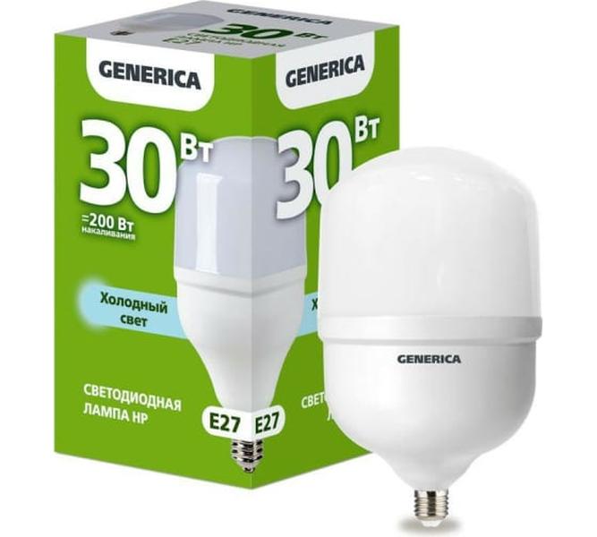 

Светодиодная лампа GENERICA HP 30Вт 230В 6500К E27 LL-HP-30-230-65-E27-G