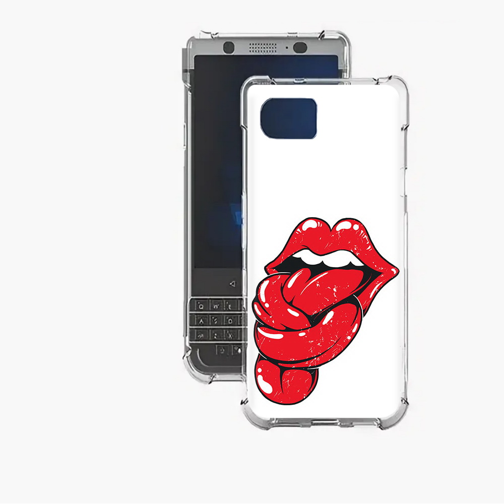 

Чехол MyPads Tocco для BlackBerry Motion яркие губы с языком, Прозрачный, Tocco