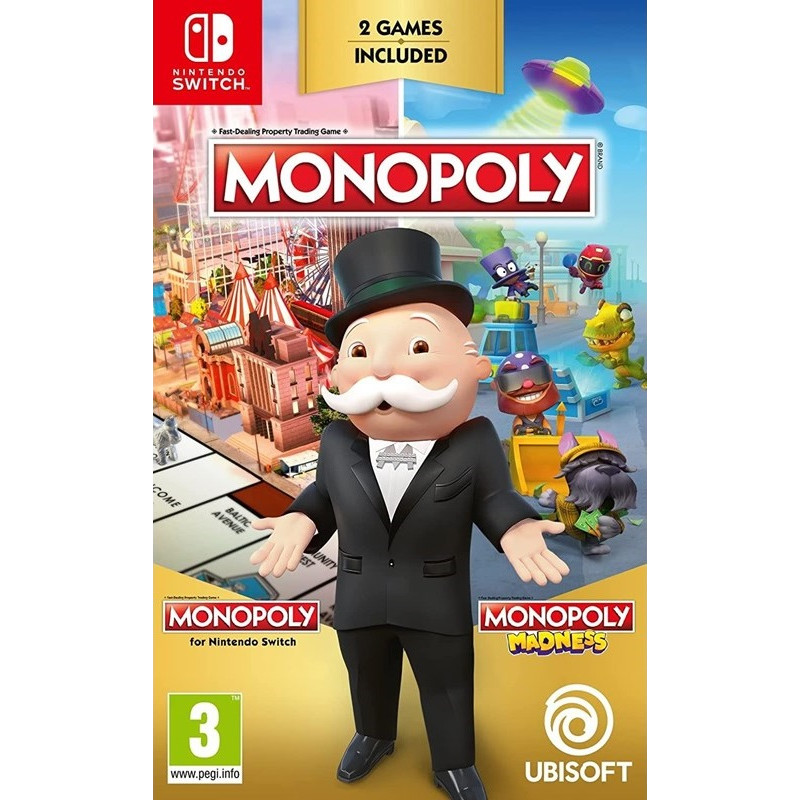 Игра Monopoly + Monopoly Madness (Переполох) (русские субтитры) (Nintendo Switch)