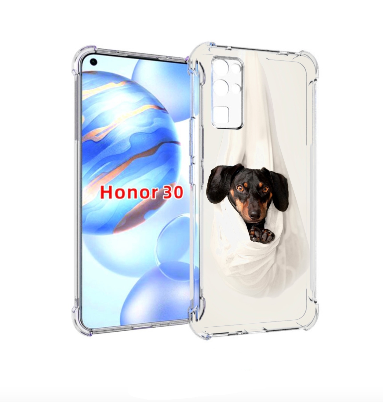 

Чехол бампер MyPads такса собака для Honor 30 (BMH-AN10) противо, Прозрачный, Tocco