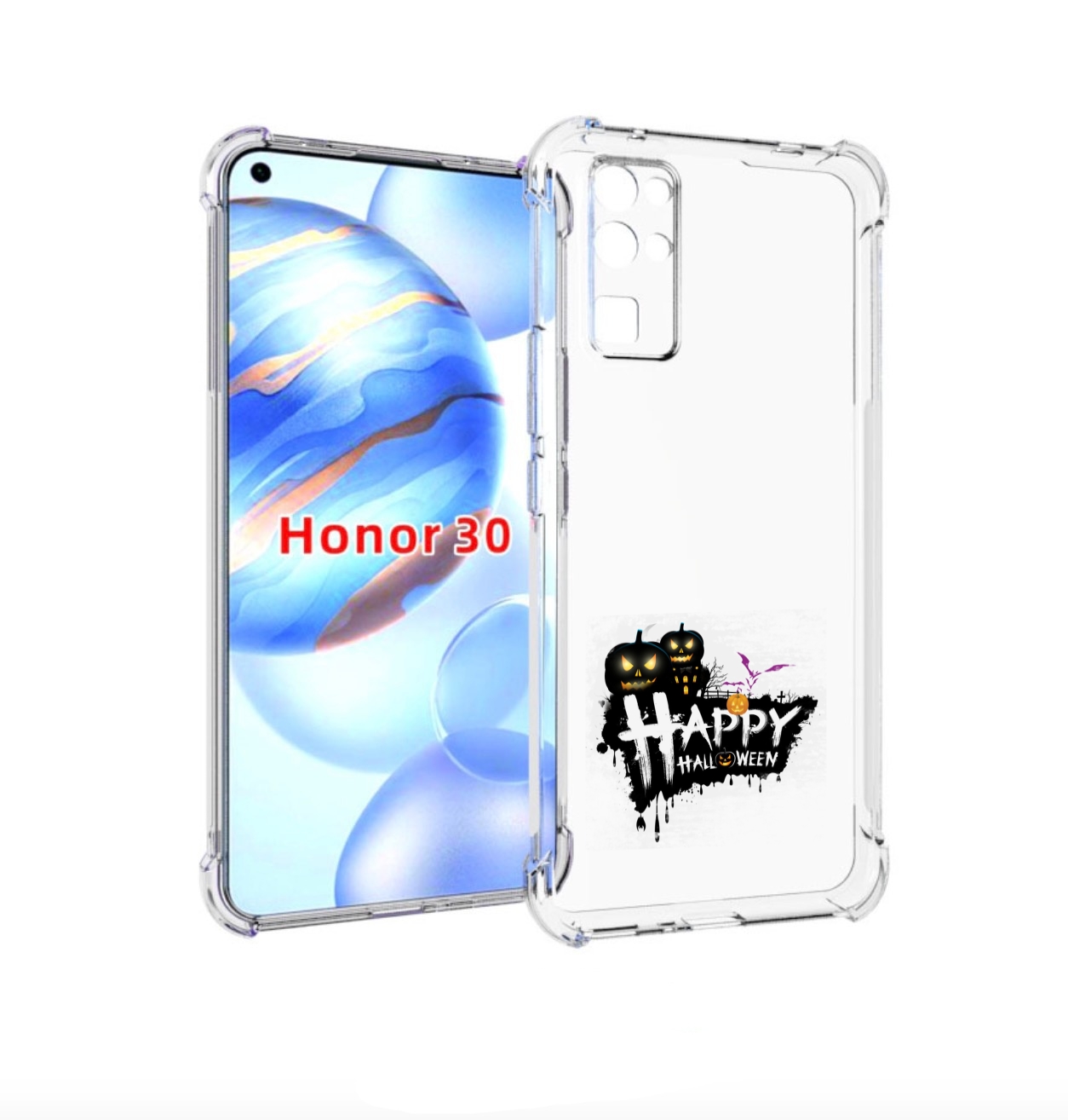 

Чехол бампер MyPads счастливого хэллоуина для Honor 30 (BMH-AN10, Прозрачный, Tocco