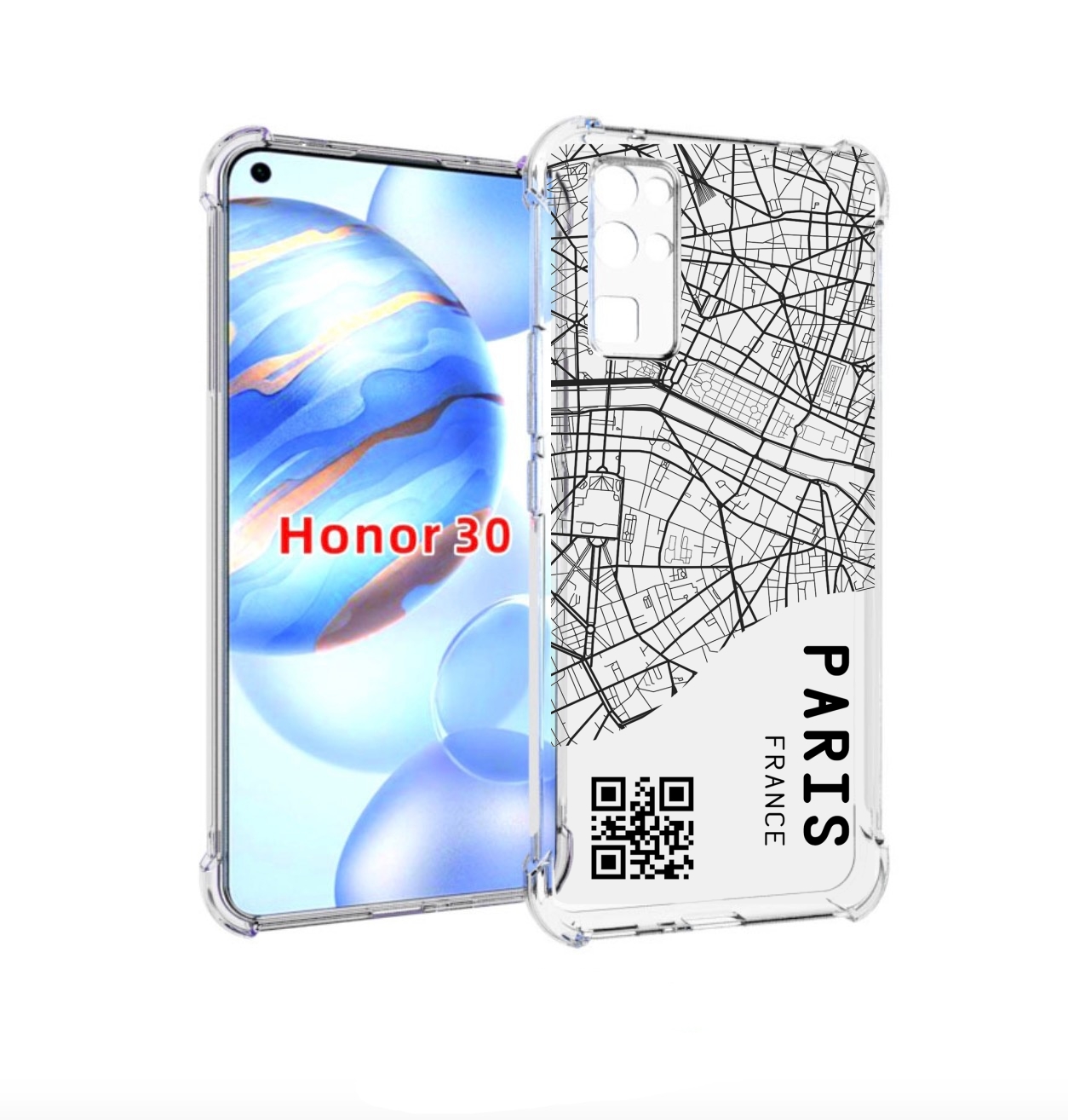 

Чехол бампер MyPads схема-париж для Honor 30 (BMH-AN10) противоу, Прозрачный, Tocco