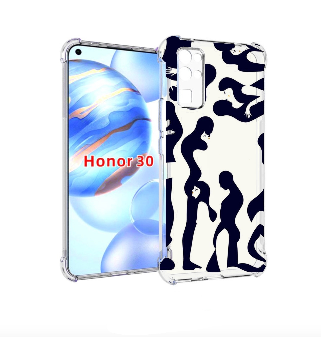 

Чехол бампер MyPads схема-пар для Honor 30 (BMH-AN10) противоуда, Прозрачный, Tocco