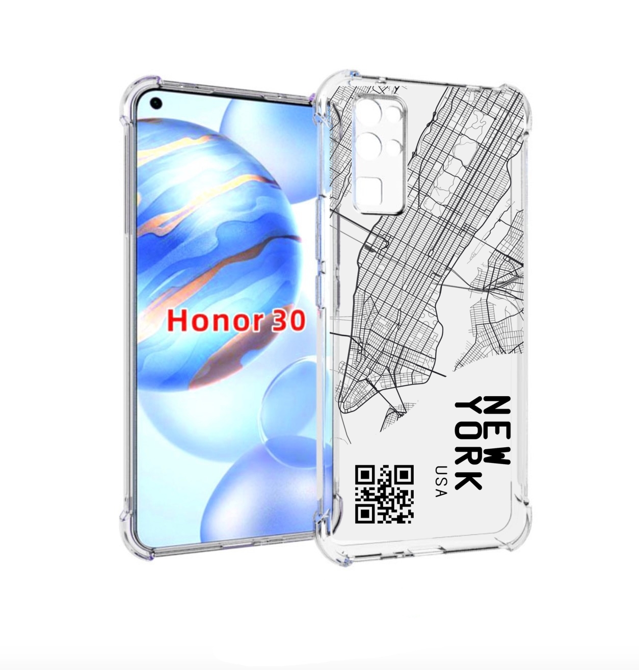 

Чехол бампер MyPads схема-нью-йорк для Honor 30 (BMH-AN10) проти, Прозрачный, Tocco