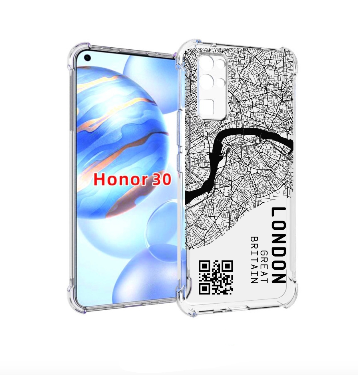 

Чехол бампер MyPads схема-лондон для Honor 30 (BMH-AN10) противо, Прозрачный, Tocco