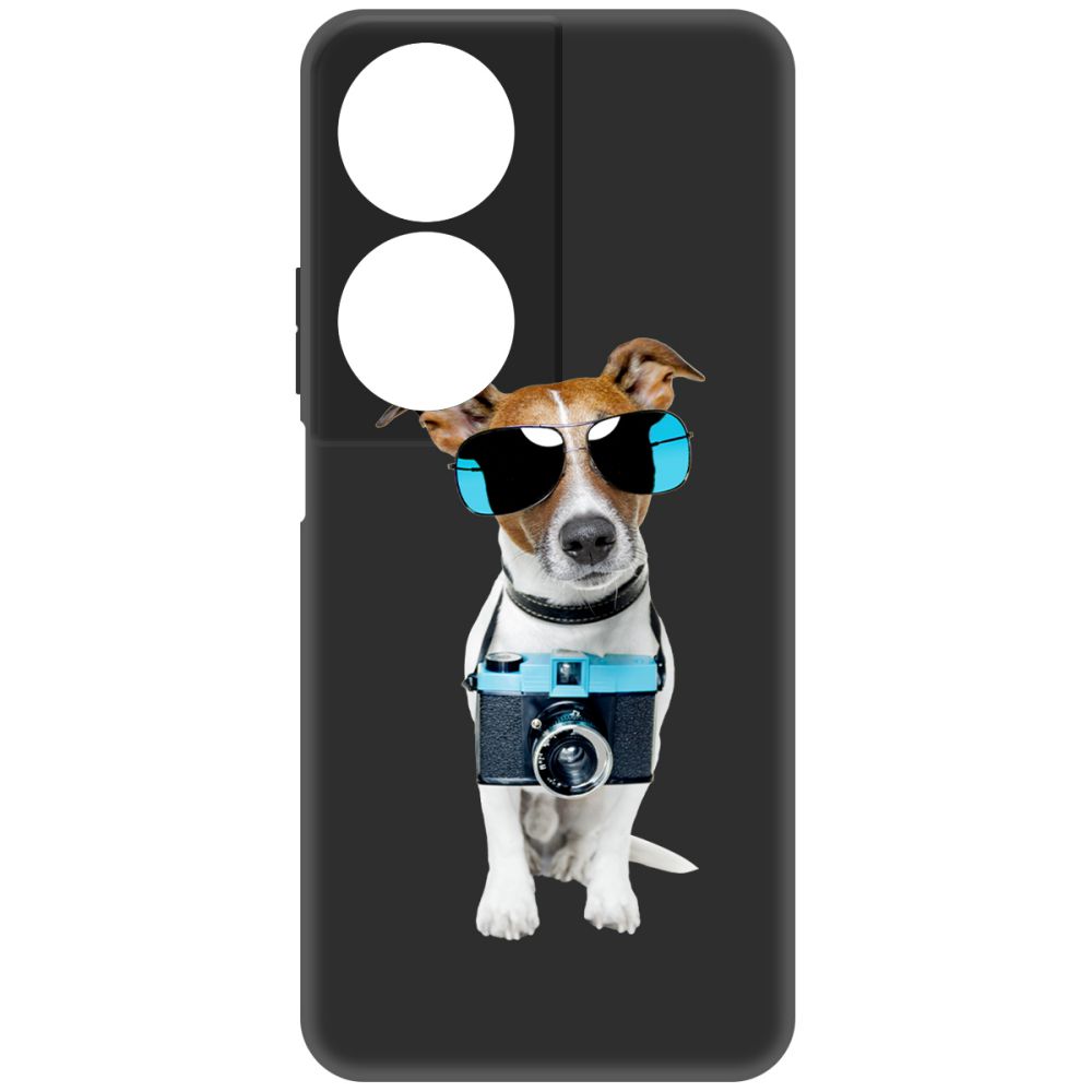 

Чехол-накладка Krutoff Soft Case Пес-турист для Honor X7b черный