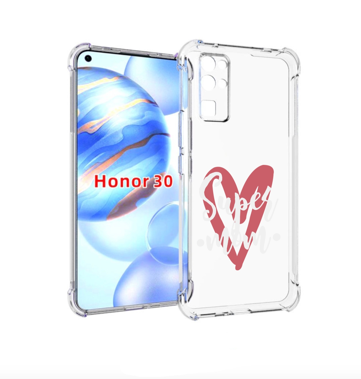 

Чехол бампер MyPads супер-мать для Honor 30 (BMH-AN10) противоуд, Прозрачный, Tocco