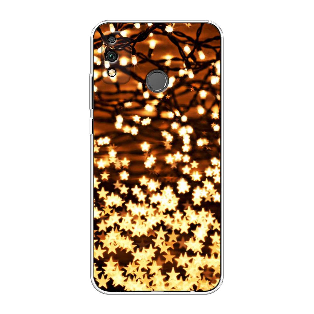 

Чехол на Honor 9X Lite "Новогодняя гирлянда", Золотистый, 6104250-5