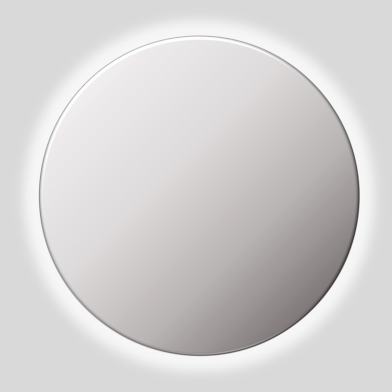 Зеркало круглое D90 с тёплой LED-подсветкой и механической кнопкой
