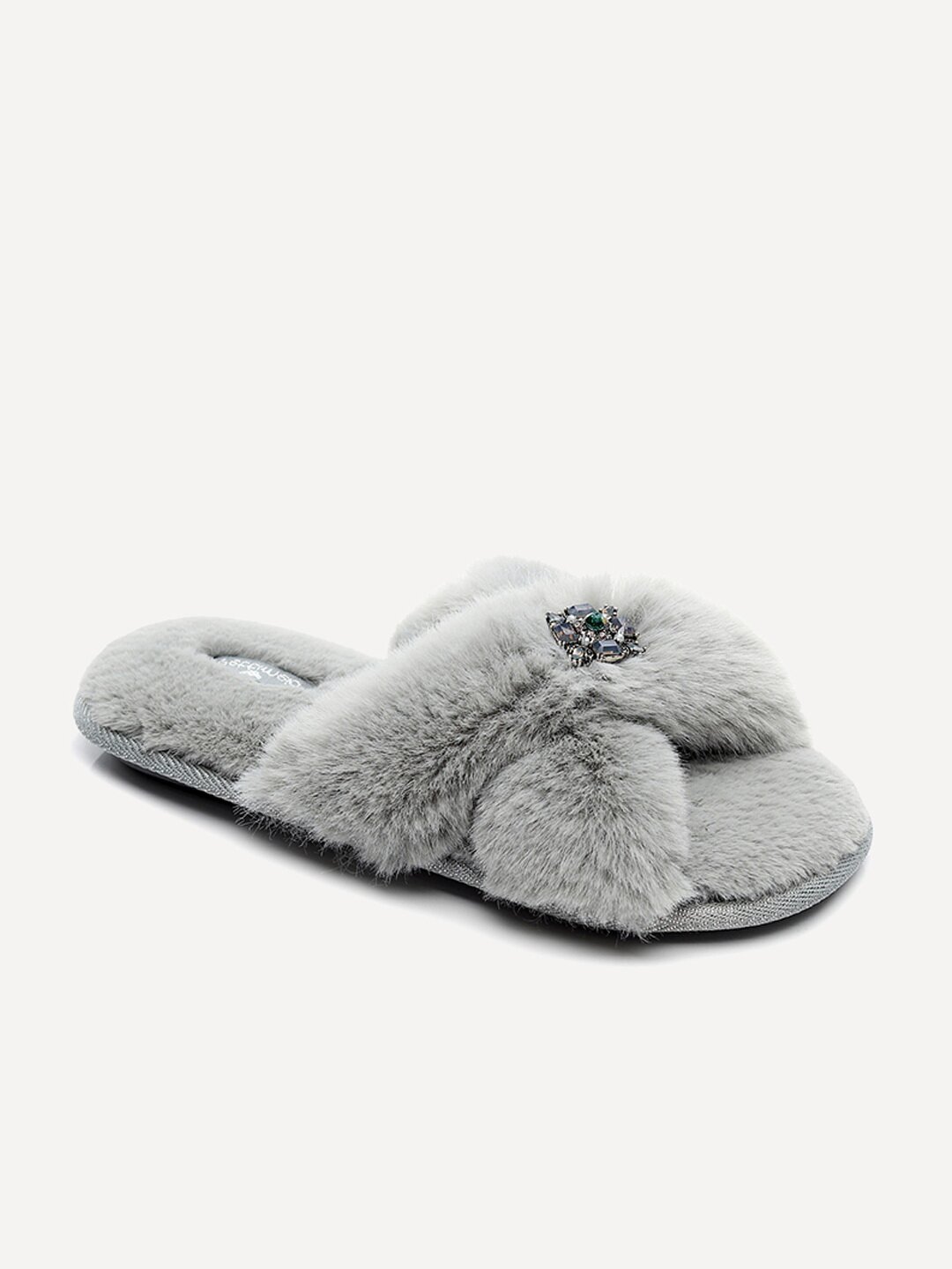 

Тапочки женские Pettimelo NR1004 серые 40.5 RU, NR1004