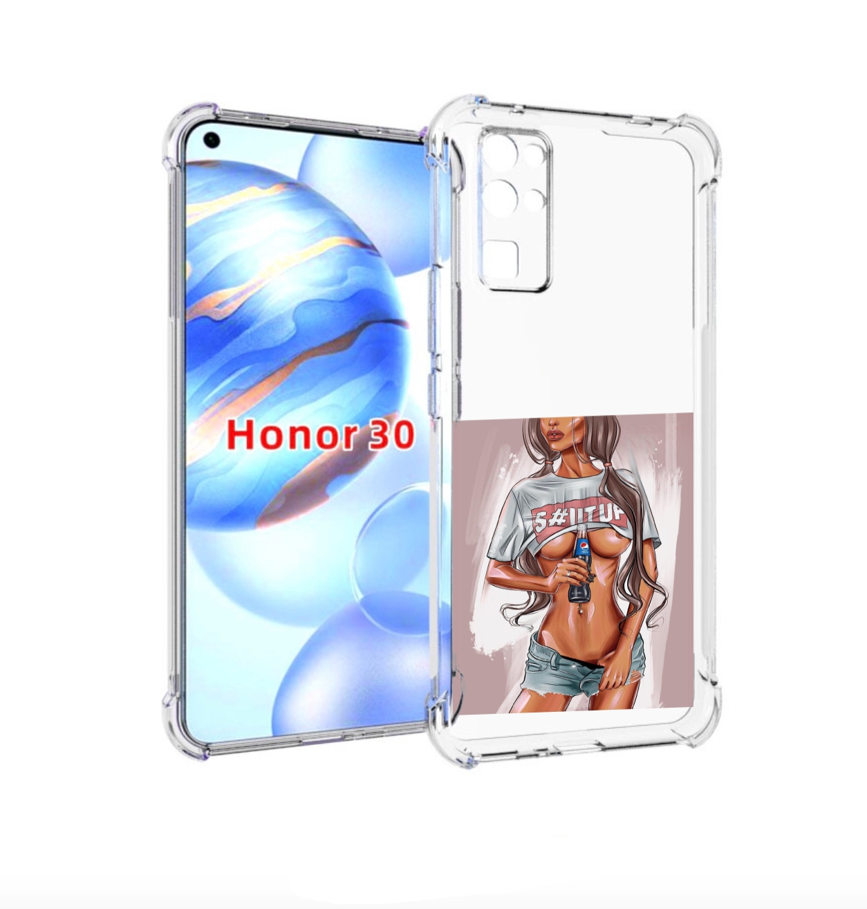

Чехол бампер MyPads стройная-девушка-с-пепси женский для Honor 3, Прозрачный, Tocco