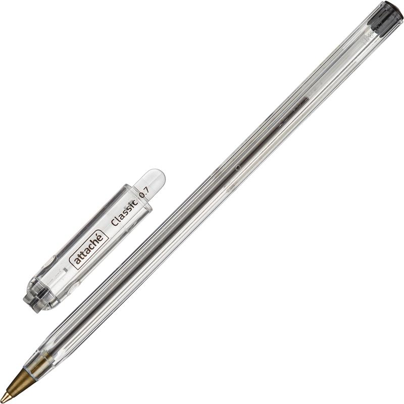 

Ручка шариковая Attache Classic черная (толщина линии 0.7 мм), 148050