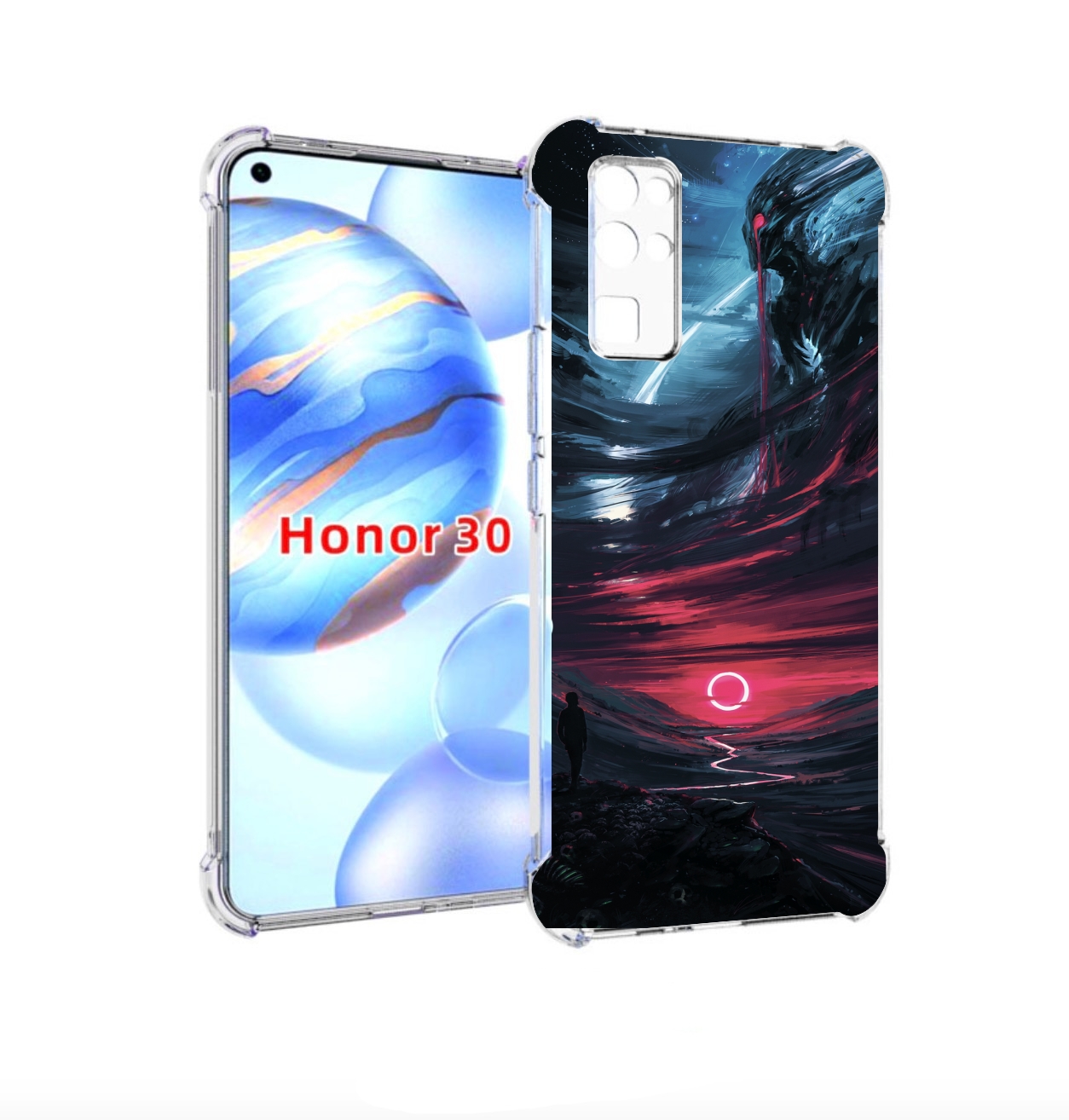 

Чехол бампер MyPads страшный мир для Honor 30 (BMH-AN10) противо, Прозрачный, Tocco