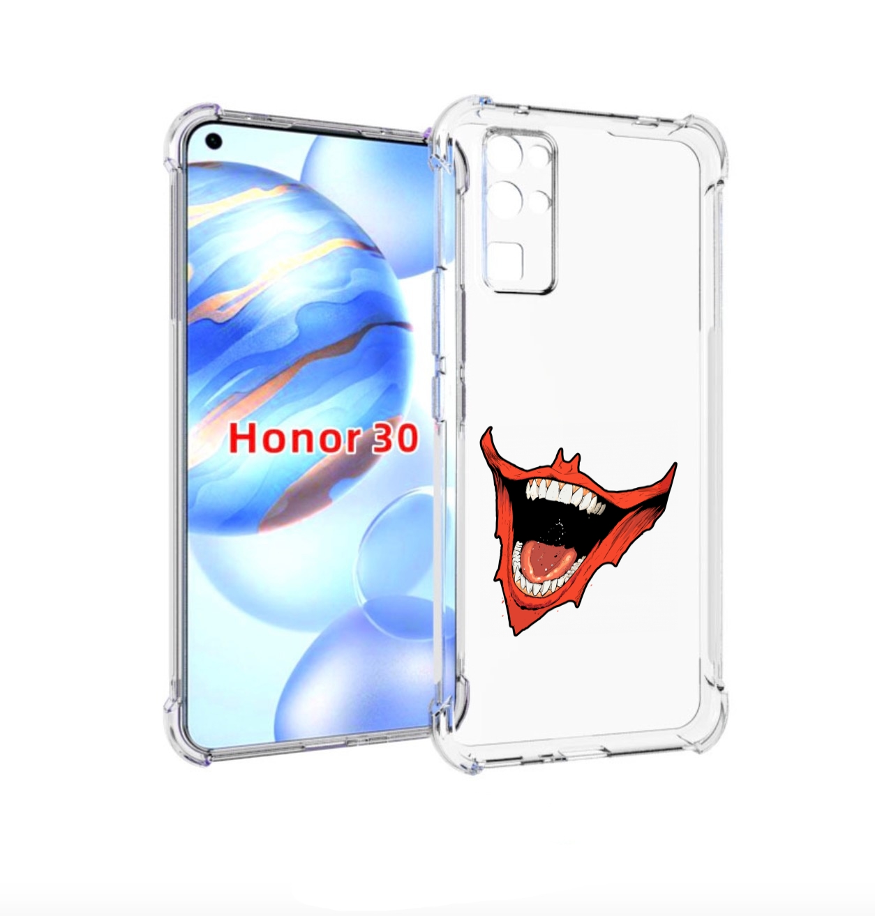

Чехол бампер MyPads страшная-улыбка для Honor 30 (BMH-AN10) прот, Прозрачный, Tocco