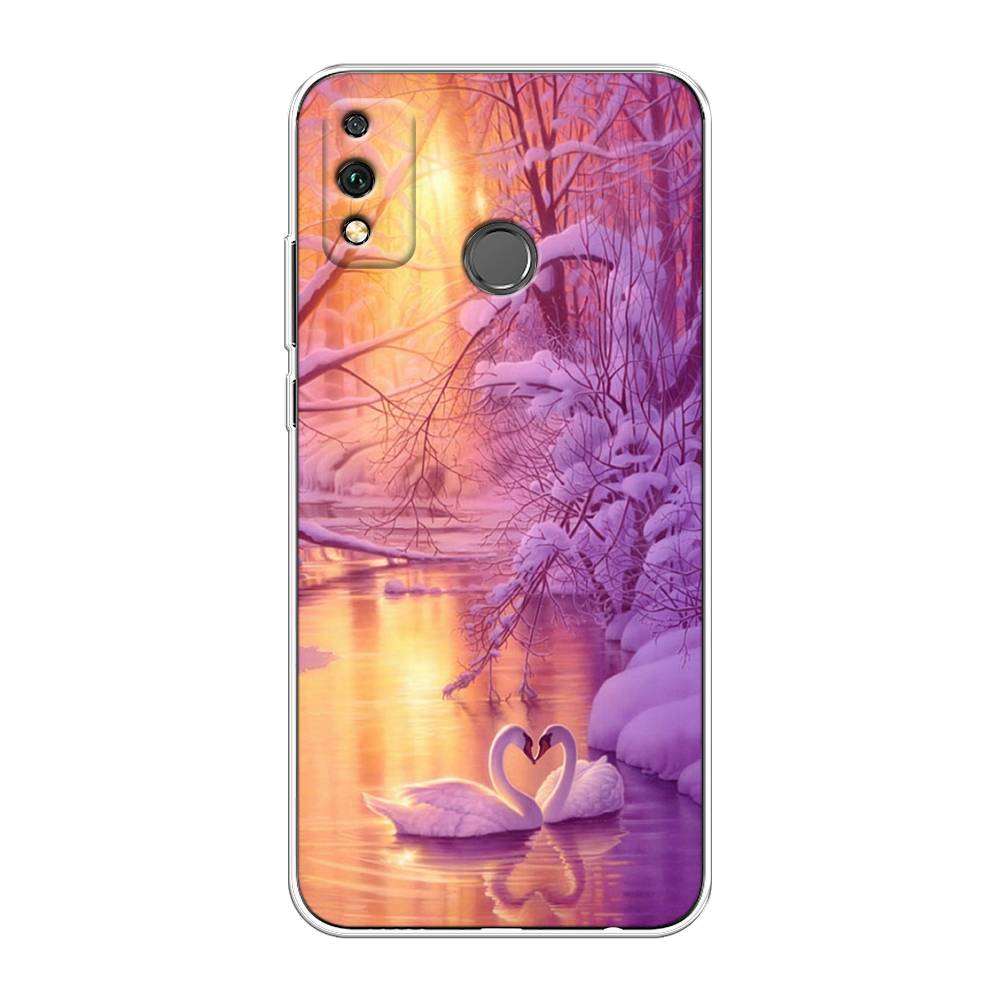 

Чехол на Honor 9X Lite "Зима 1", Фиолетовый;желтый, 6104250-2