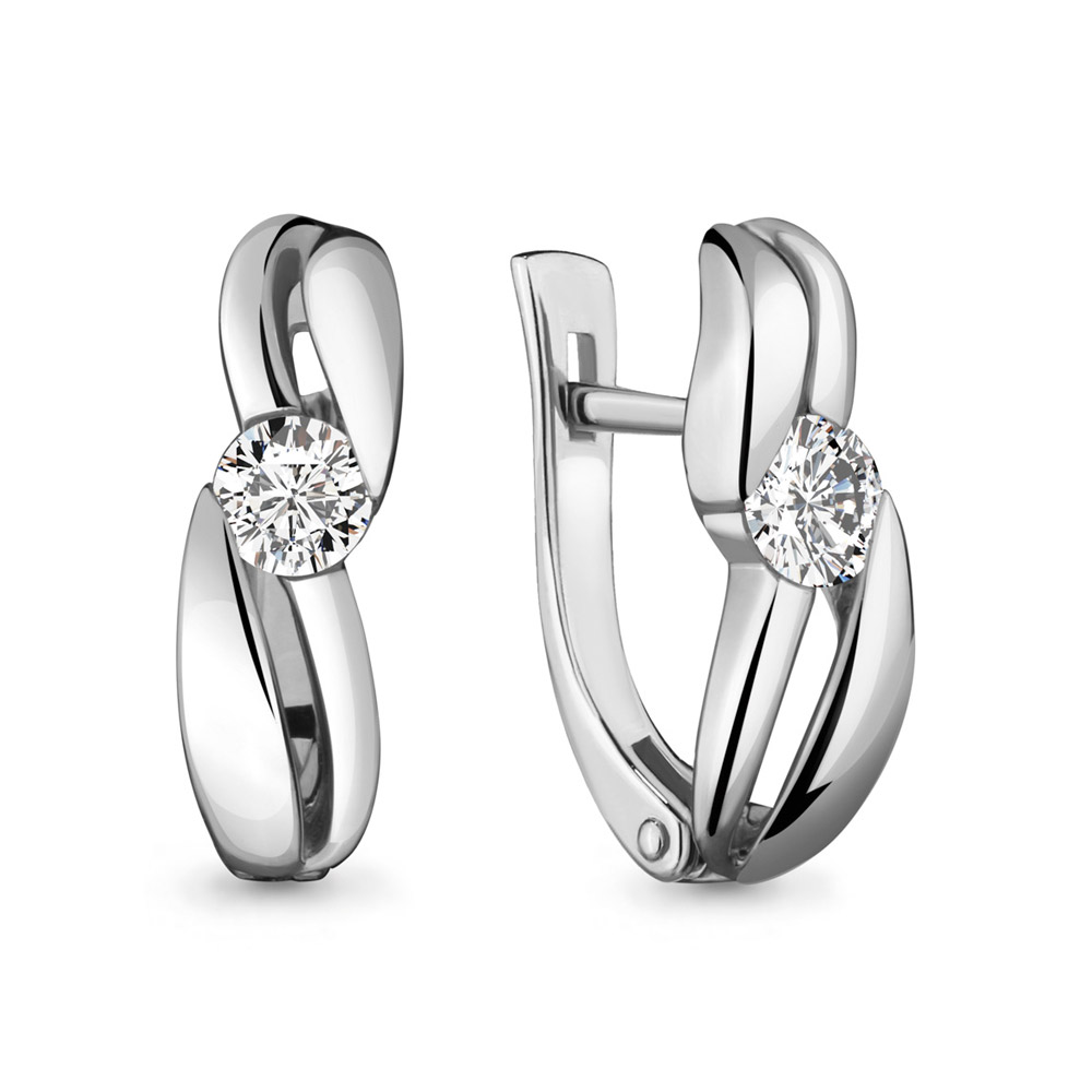 

Серьги из белого золота с бриллиантом Aquamarine Aquamarine 941171_585_бз, 941171_585_бз