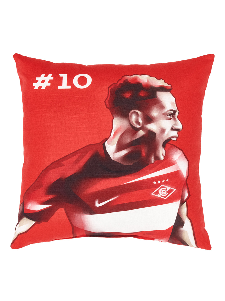 фото Подушка декоративная хлопковый край 40х40 spartak q.promes #10 red