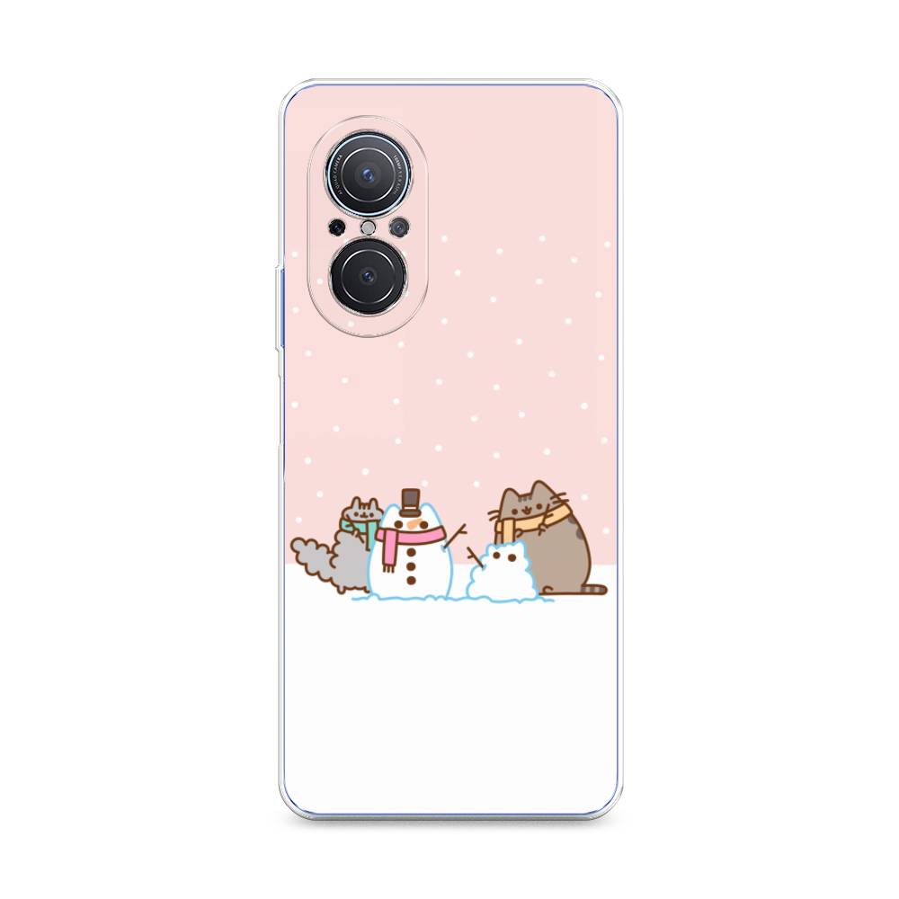 

Чехол для Huawei Nova 9 SE "Котики в снегу", Розовый;белый;серый, 6107250-5