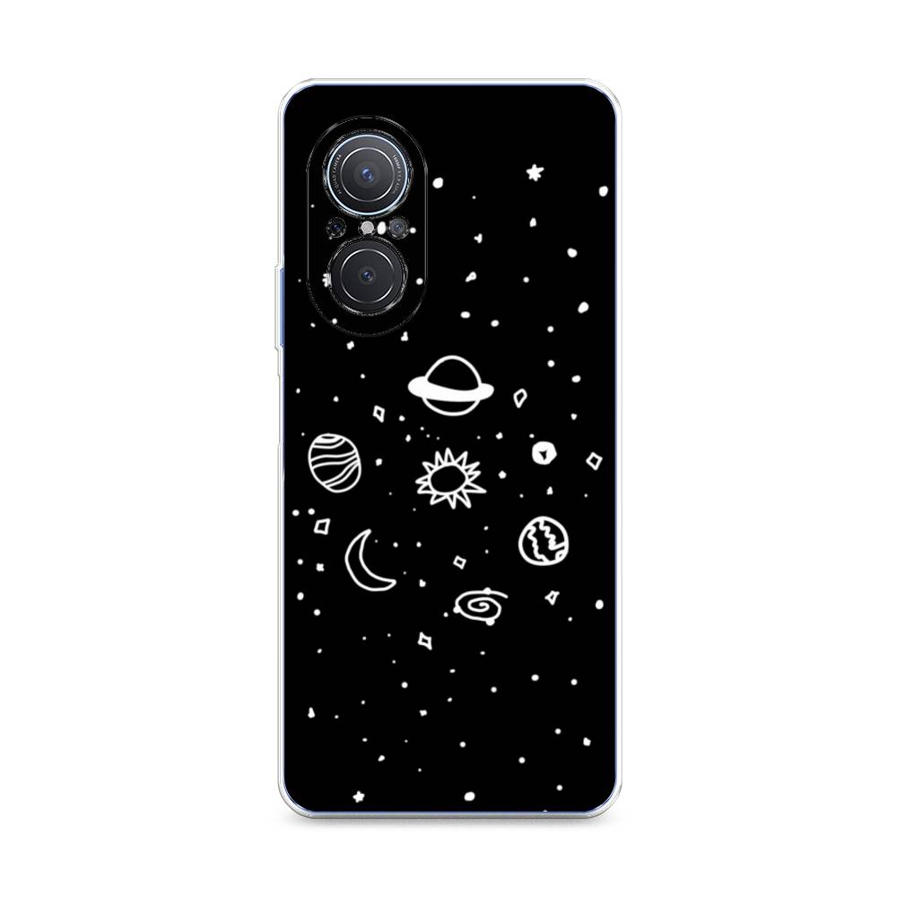 

Чехол для Huawei Nova 9 SE "Дудл солнечной системы", Бежевый;серый, 6107250-2