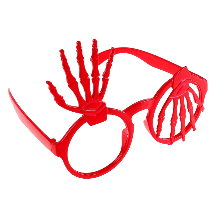 Карнавальные очки Руки, цвет красный карнавальные очки рога красный