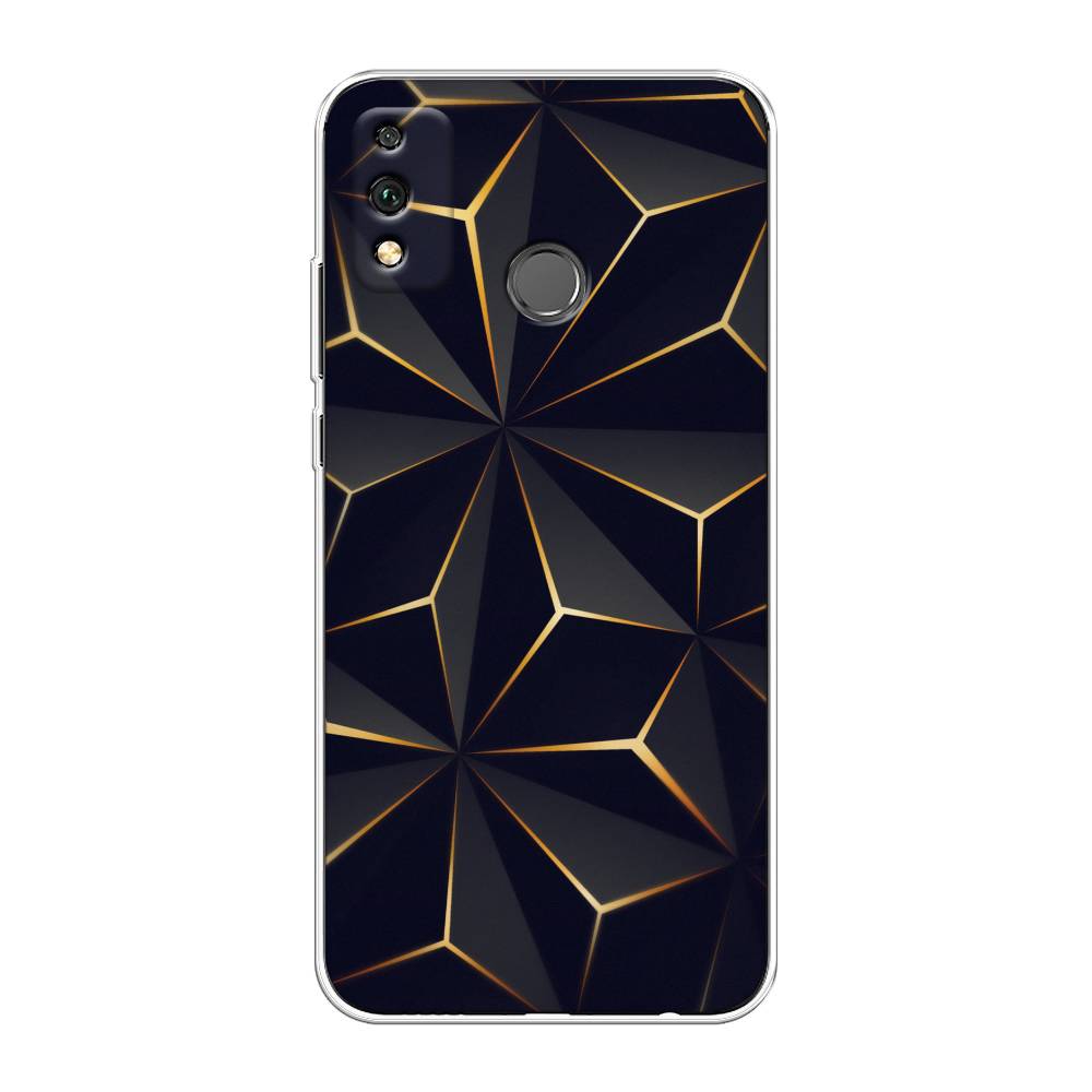 

Чехол на Honor 9X Lite "Черные полигоны", Золотистый;черный, 6104250-3