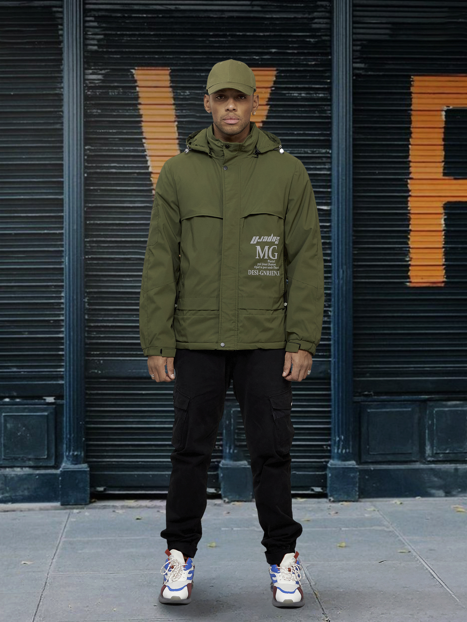 

Куртка мужская NoBrand OI-88033 хаки XXL, OI-88033