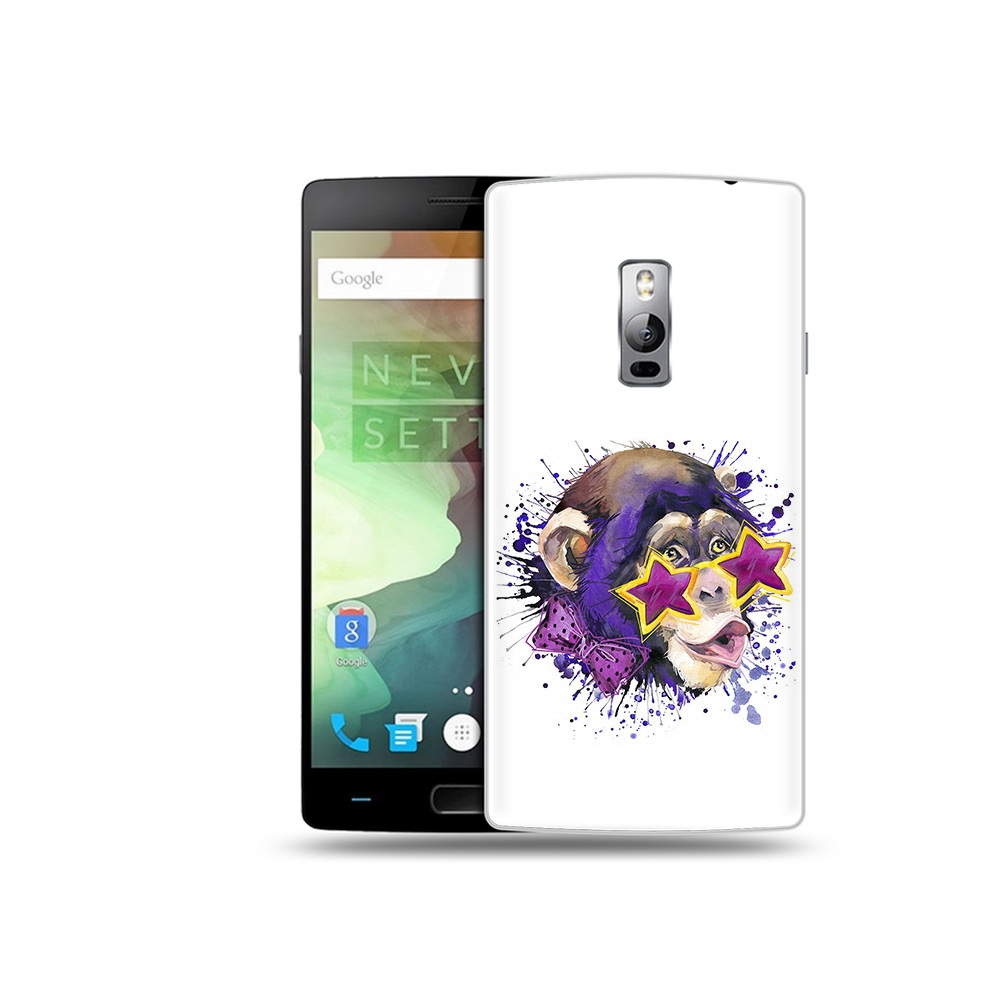 

Чехол MyPads Tocco для OnePlus 2 обезьяна в очках, Прозрачный, Tocco