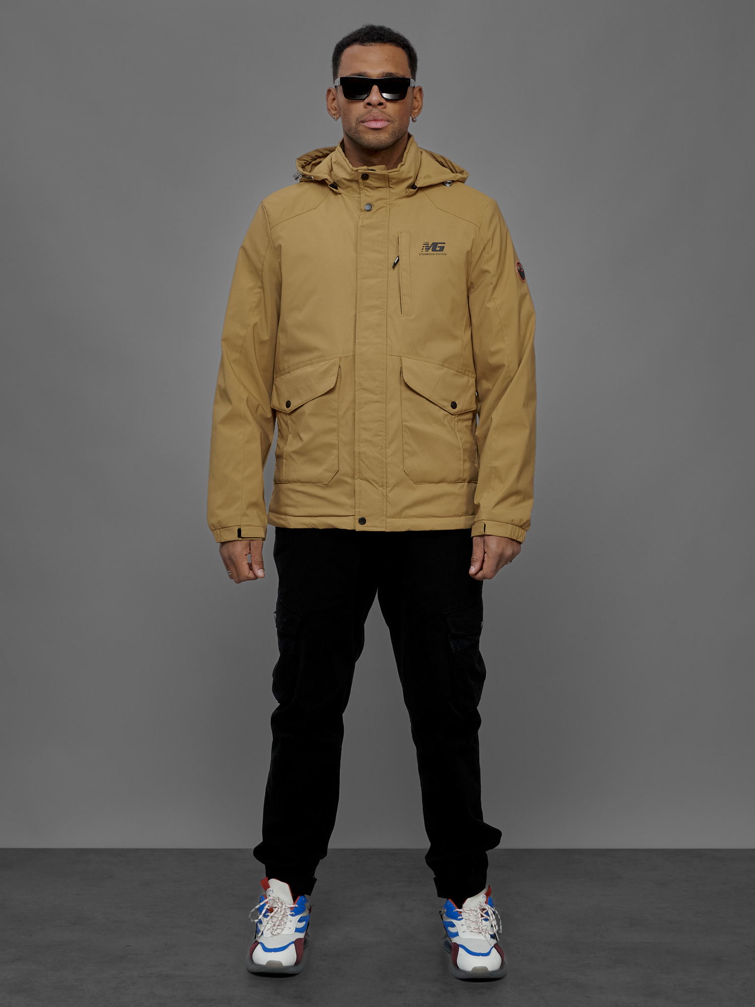 

Куртка мужская NoBrand OI-88025 бежевая 3XL, Бежевый, OI-88025