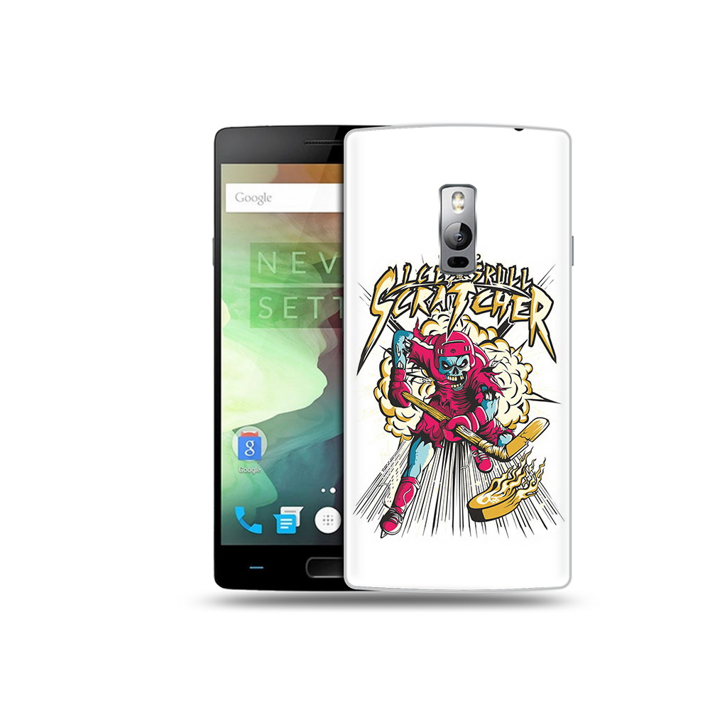 

Чехол MyPads Tocco для OnePlus 2 нарисованный скелет хоккеист, Прозрачный, Tocco