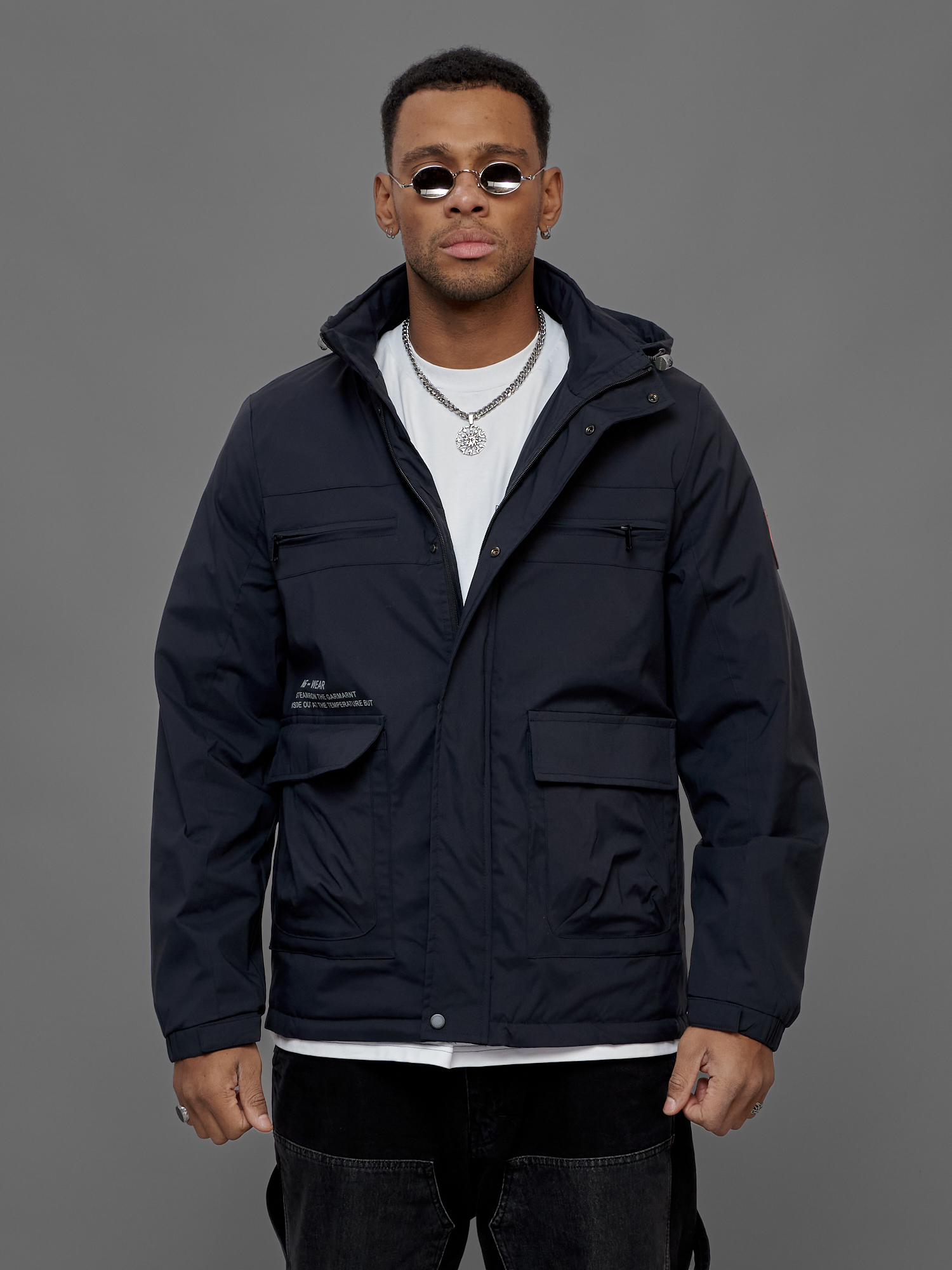 

Куртка мужская NoBrand OI-88028 синяя XXL, Синий, OI-88028