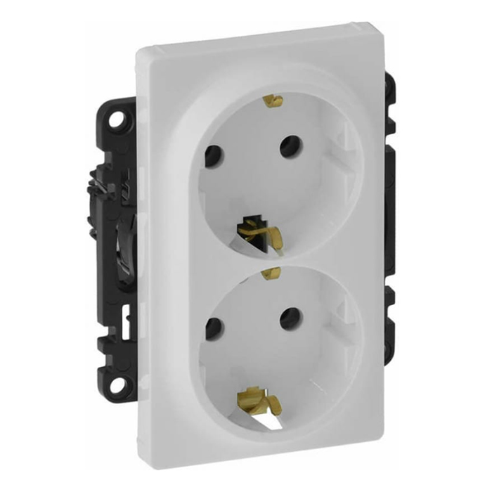 

Механизм розетки Legrand 2-м Valena Life 16А 250В 2х2К+З с лицевой панелью Leg414134 75312, Белый