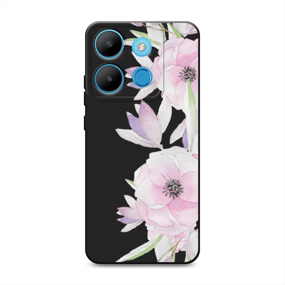 

Чехол Awog на Infinix Smart 7 Plus "Нежные анемоны", Розовый;черный;фиолетовый, 3103952-1