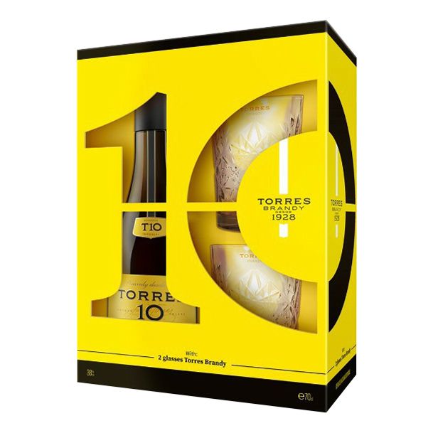 

Алкогольный набор Бренди Torres Gran Reserva 10 38% 0,7 л