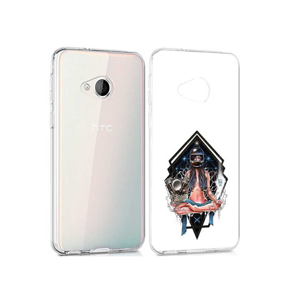 

Чехол MyPads Tocco для HTC U Play красивая девушка в шлеме, Прозрачный, Tocco