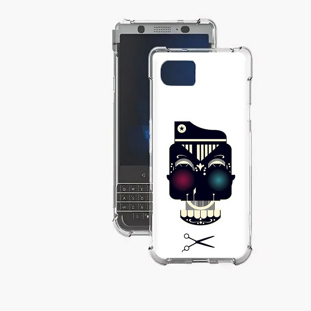 

Чехол MyPads Tocco для BlackBerry Motion черно белый скелет с яркими глазами, Прозрачный, Tocco