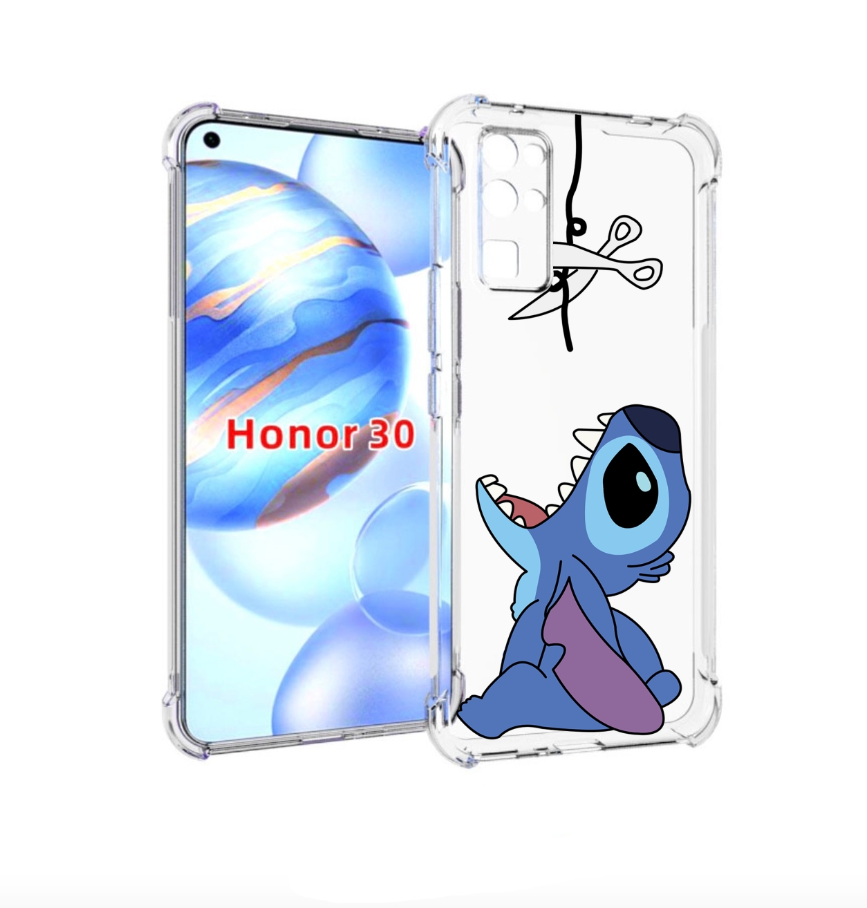

Чехол бампер MyPads стич-с-ножницами для Honor 30 (BMH-AN10) про, Прозрачный, Tocco