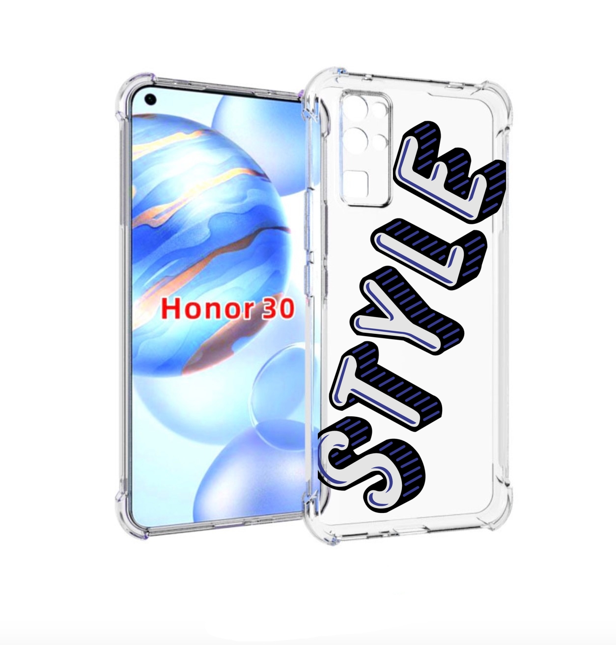 

Чехол бампер MyPads стиль для Honor 30 (BMH-AN10) противоударный, Прозрачный, Tocco