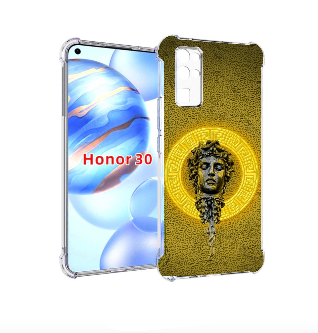 

Чехол бампер MyPads статуя версачи для Honor 30 (BMH-AN10) проти, Прозрачный, Tocco