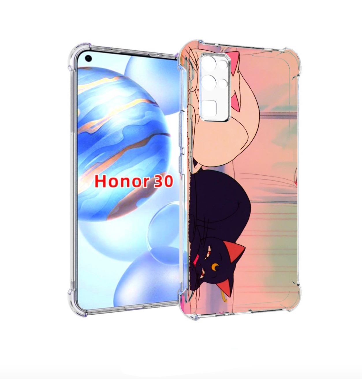 

Чехол бампер MyPads спящие коты для Honor 30 (BMH-AN10) противоу, Прозрачный, Tocco