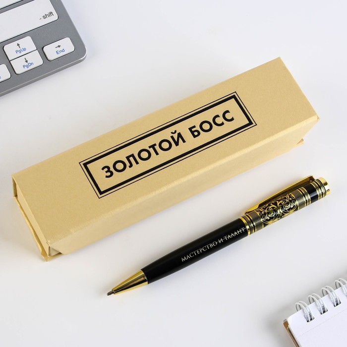 

ArtFox Ручка в футляре "Золотой босс", металл, 1.0 мм, синяя паста