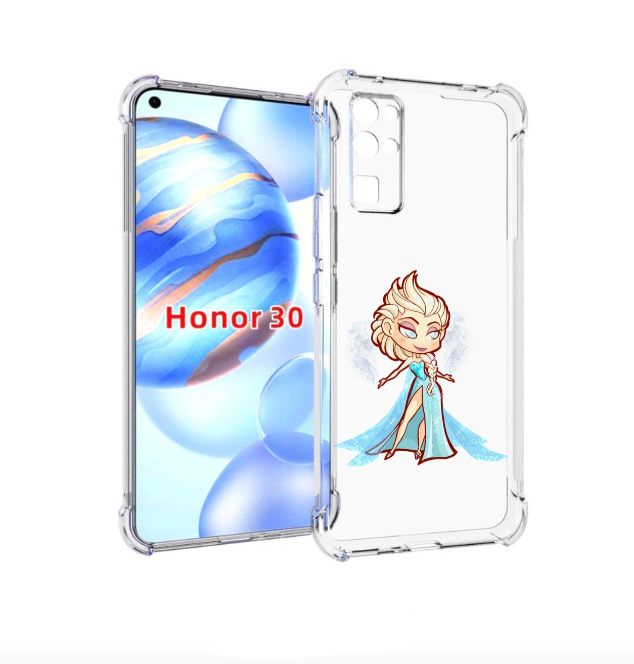 

Чехол бампер MyPads снежная-принцесса женский для Honor 30 (BMH-, Прозрачный, Tocco