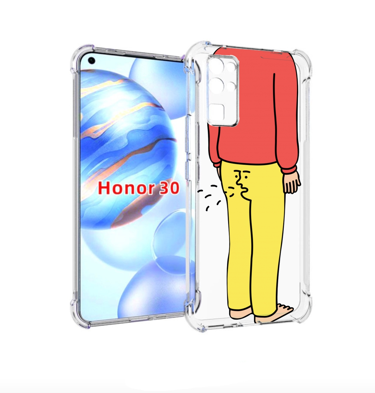 

Чехол бампер MyPads смешной-мужчина для Honor 30 (BMH-AN10) прот, Прозрачный, Tocco