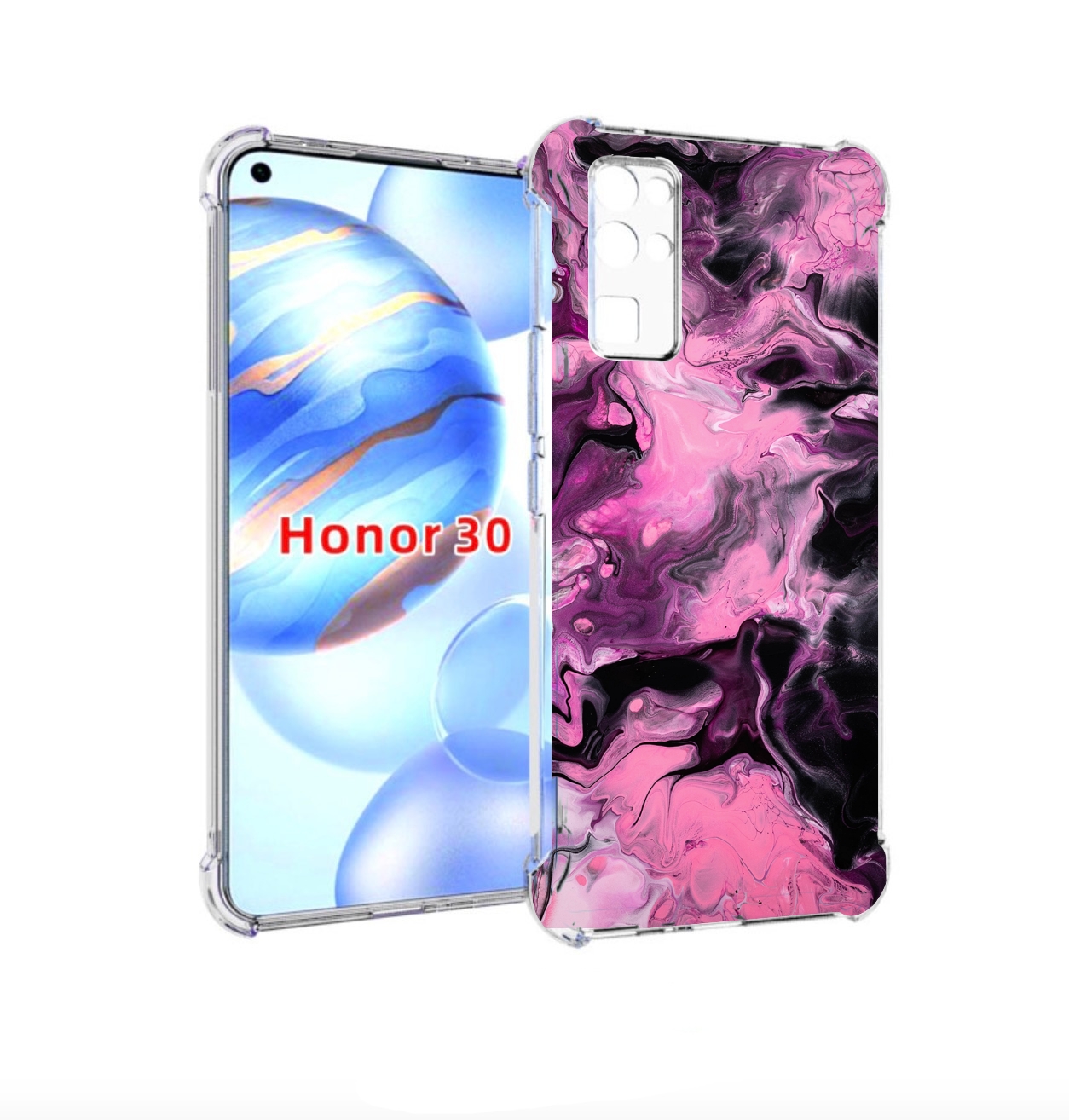 

Чехол бампер MyPads смешивание-фиолетового для Honor 30 (BMH-AN1, Прозрачный, Tocco