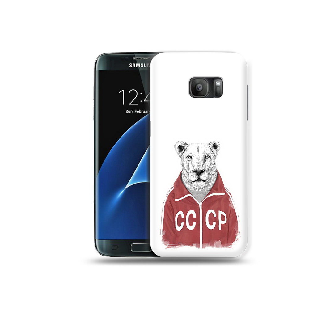 

Чехол MyPads Tocco для Samsung Galaxy S7 львица ссср, Прозрачный, Tocco