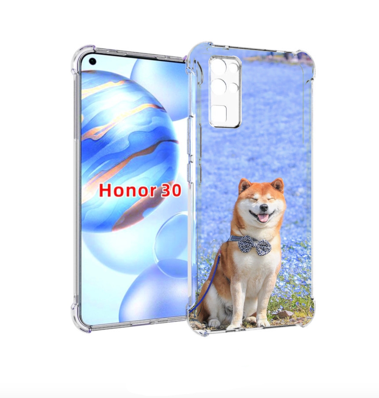 

Чехол бампер MyPads сиба шиба ину 2 для Honor 30 (BMH-AN10) прот, Прозрачный, Tocco