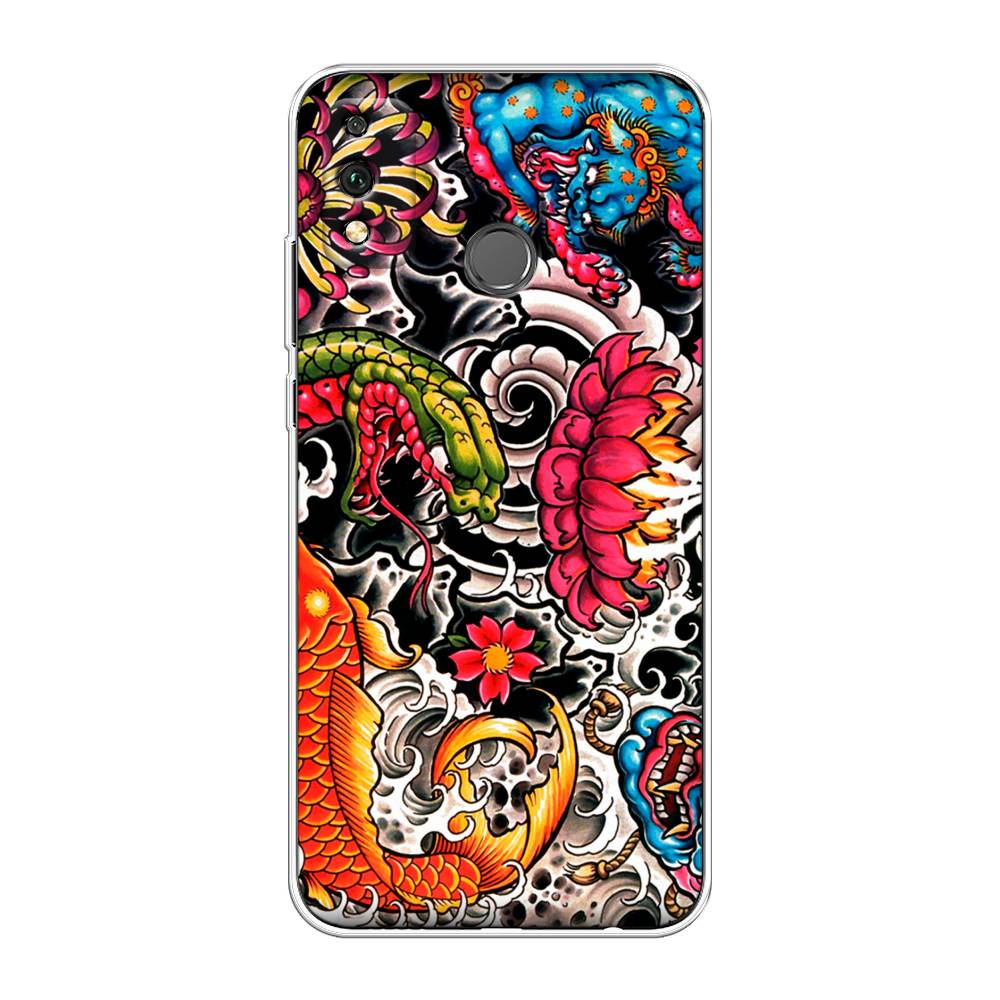

Чехол на Honor 9X Lite "Японское искусство", Красный;оранжевый;голубой, 6104250-4