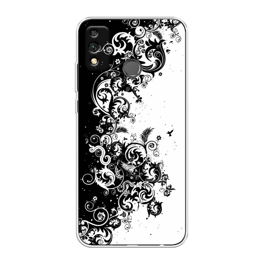 

Чехол на Honor 9X Lite "Черно белый узор", Белый;черный;серый, 6104250-3