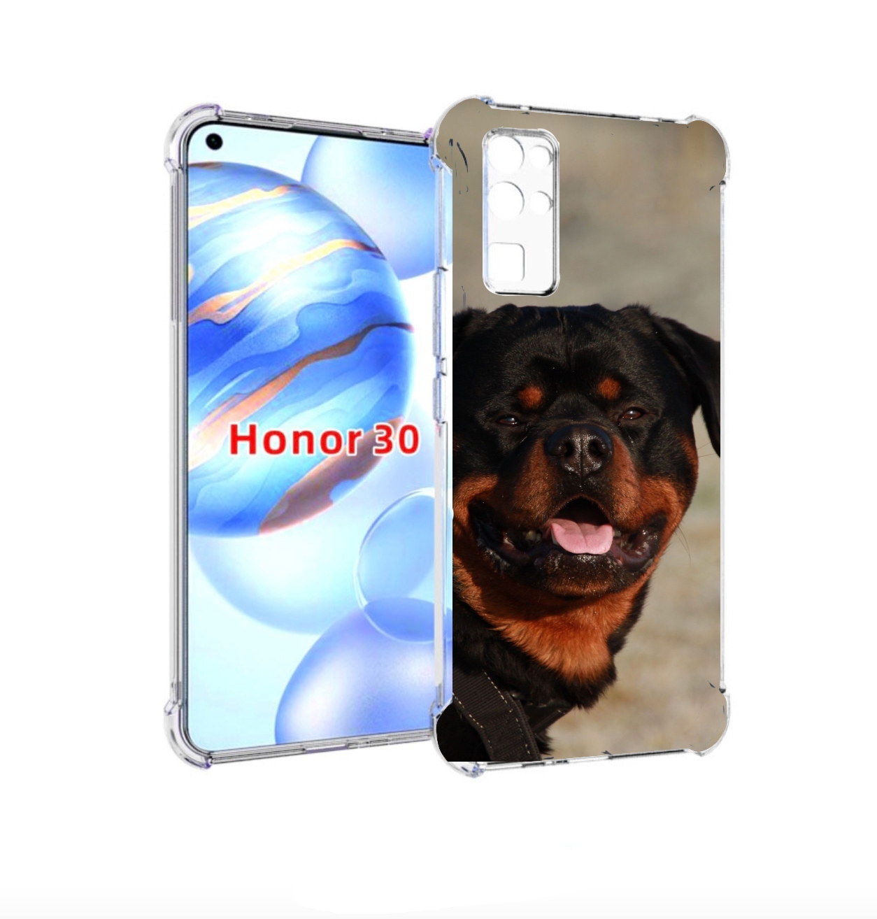 

Чехол бампер MyPads ротвеллер 2 для Honor 30 (BMH-AN10) противоу, Прозрачный, Tocco